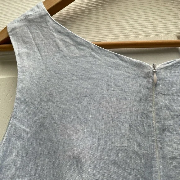 Italian Linen Colourblock Shift Dress - Picture 4 of 4